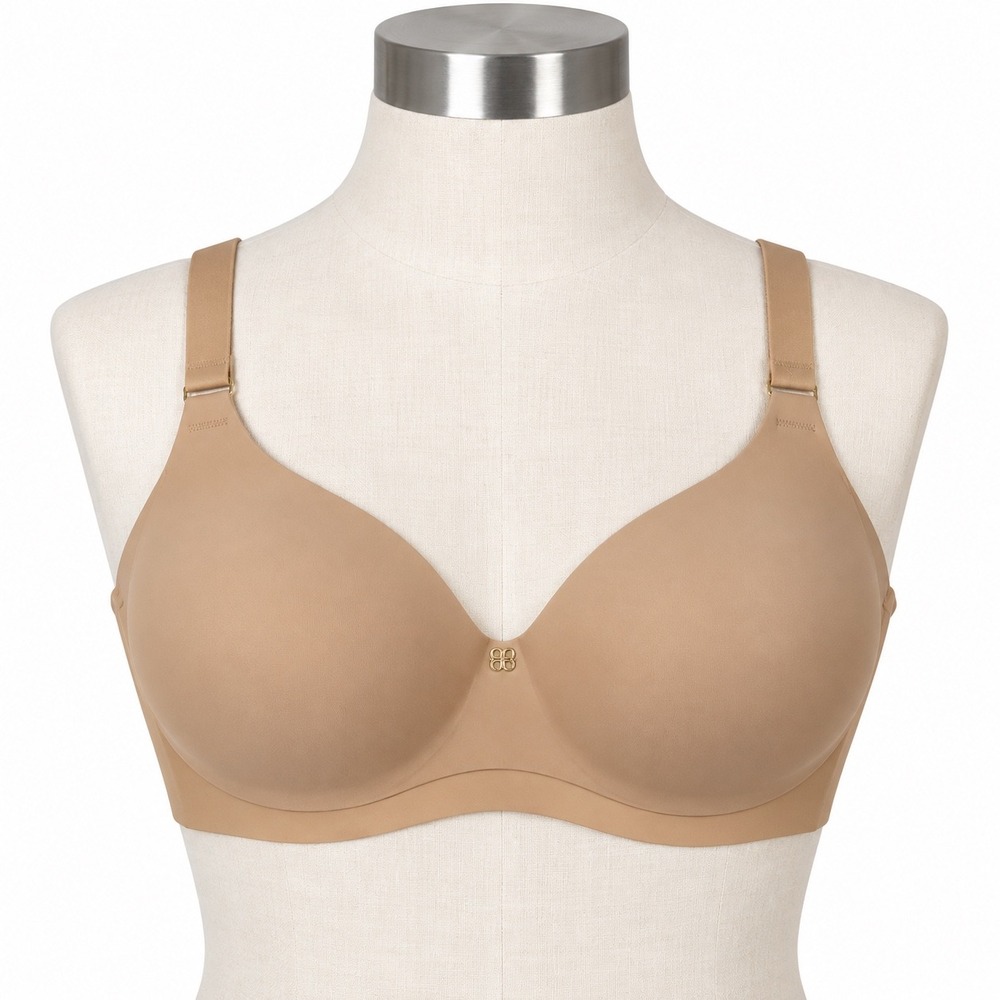 NEW Honeylove Cloud Embrace Wireless Bra Size 38DD 38E Beige Contour T-Shirt